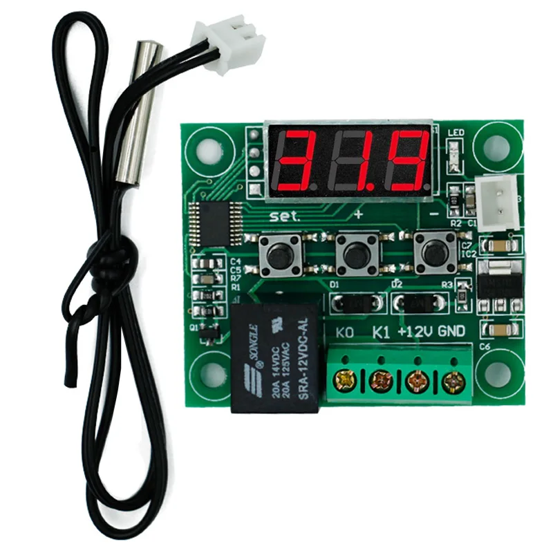W1209 12V LED Digital thermostat Temperature Control Switch Sensor Cable Module